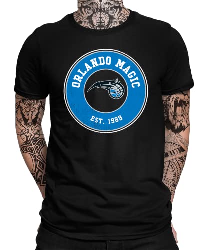 Orlando Magic - Basketball Spieler Sport Team NBA Trikot für Fans Herren Männer T-Shirt | Schwarz | 3XL von Quattro Formatee