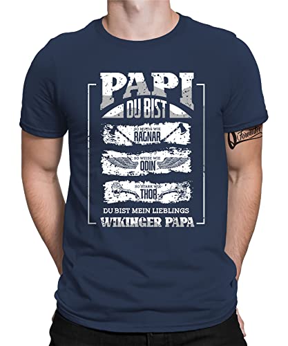 Papa Ragnar Odin Thor - Papa Vatertag Vatertagsgeschenk Vater Herren Männer T-Shirt von Quattro Formatee