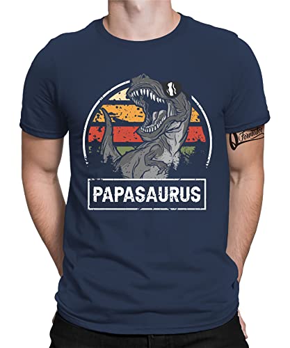 Papasaurus - Papa Vatertag Vatertagsgeschenk Vater Herren Männer T-Shirt von Quattro Formatee