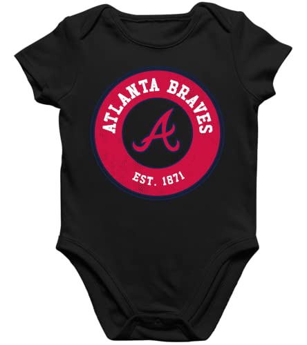 Quattro Formatee Atlanta Braves - Baseball Sport MLB Mannschaft Team Kurzarm Baby Body Einzelteiler Strampler von Quattro Formatee