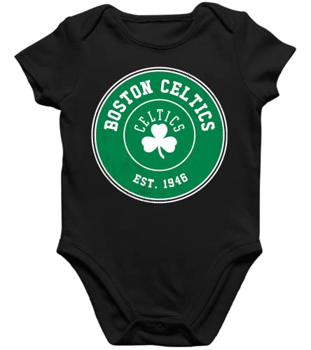 Quattro Formatee Boston Celtics - Basketball NBA Team Basketballer Trikot für Fans Kurzarm Baby Body Einzelteiler Strampler von Quattro Formatee