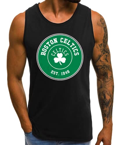 Quattro Formatee Boston Celtics - Basketball NBA Team Basketballer Trikot für Fans| Männer Tank Top | Schwarz | L von Quattro Formatee