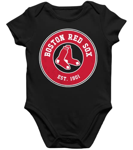 Quattro Formatee Boston Red Sox - Baseball Sport MLB Mannschaft Team Kurzarm Baby Body Einzelteiler Strampler von Quattro Formatee