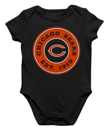 Quattro Formatee Chicago Bears - American Football Super Bowl Decatur Staleys Playoffs NFL Fans Kurzarm Baby Body Einzelteiler Strampler von Quattro Formatee