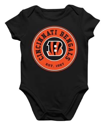 Quattro Formatee Cincinnati Bengals - American Football NFL Team Super Bowl Playoffs Kurzarm Baby Body Einzelteiler Strampler von Quattro Formatee