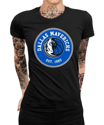 Quattro Formatee Dallas Mavericks - Basketball NBA Team Basketballer Trikot für Fans Frauen Damen T-Shirt von Quattro Formatee