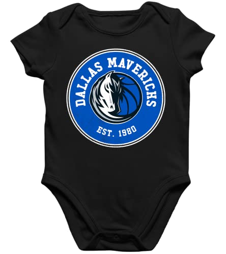 Quattro Formatee Dallas Mavericks - Basketball NBA Team Basketballer Trikot für Fans Kurzarm Baby Body Einzelteiler Strampler von Quattro Formatee