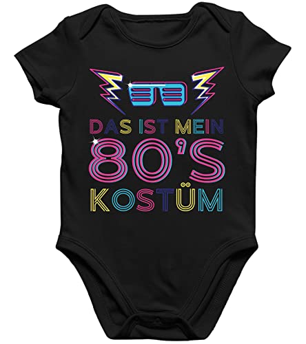 Quattro Formatee Das ist Mein 80er 80s Kostüm - Karneval Fasching Retro Party Festival Kostüm Outfit Kurzarm Baby Body Einzelteiler Strampler von Quattro Formatee