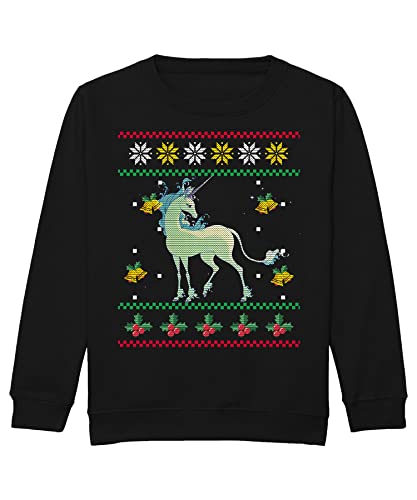 Quattro Formatee Das letzte Einhorn - Weihnachten Familien Set Weihnachtspullover Kinder Pullover Sweatshirt von Quattro Formatee