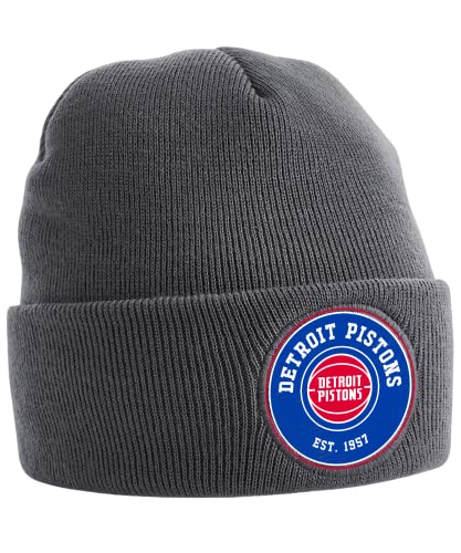 Quattro Formatee Detroit Pistons - Basketball Spieler Sport Team NBA Trikot für Fans Mütze Beanie Wintermütze von Quattro Formatee