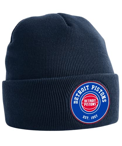 Quattro Formatee Detroit Pistons - Basketball Spieler Sport Team NBA Trikot für Fans Mütze Beanie Wintermütze von Quattro Formatee