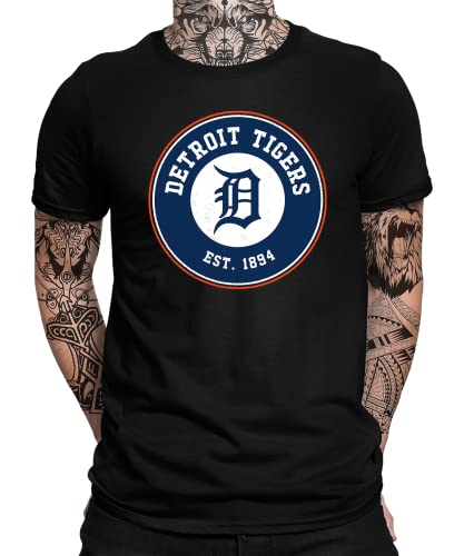 Quattro Formatee Detroit Tigers - Baseball Sport MLB Mannschaft Team Herren Männer T-Shirt von Quattro Formatee