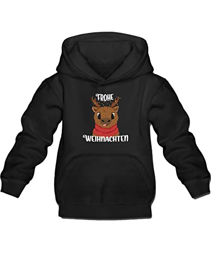 Quattro Formatee Frohe Weihnachten REH Rentier - Weihnachten X-Mas Weihnachtsoutfit Familien Set Weihnachtspullover Kinder Pullover Sweatshirt von Quattro Formatee