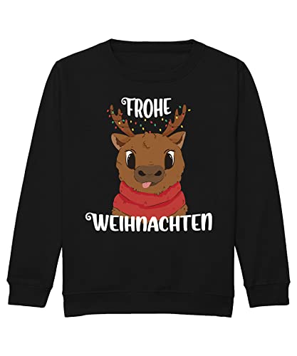 Quattro Formatee Frohe Weihnachten REH Rentier - Weihnachten X-Mas Weihnachtsoutfit Familien Set Weihnachtspullover Kinder Pullover Sweatshirt von Quattro Formatee