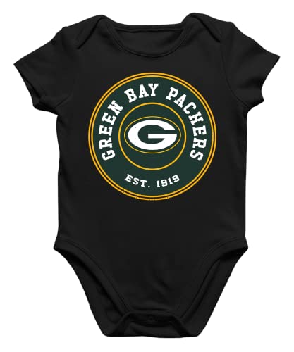 Quattro Formatee Green Bay Packers - American Football Super Bowl Playoffs NFL Fans Kurzarm Baby Body Einzelteiler Strampler von Quattro Formatee