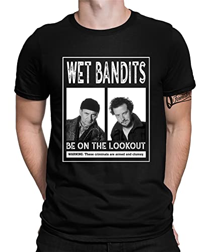 Quattro Formatee Harry & Marv Wet Bandits- Kevin Allein zu Haus Weihnachten Familien Set Weihnachtsshirt Herren Männer T-Shirt von Quattro Formatee