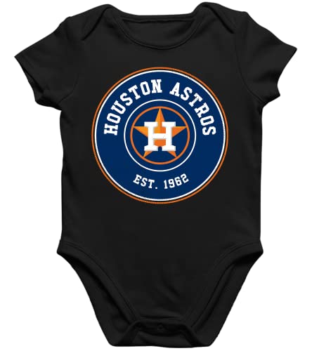 Quattro Formatee Houston Astros - Baseball Sport MLB Mannschaft Team Kurzarm Baby Body Einzelteiler Strampler von Quattro Formatee