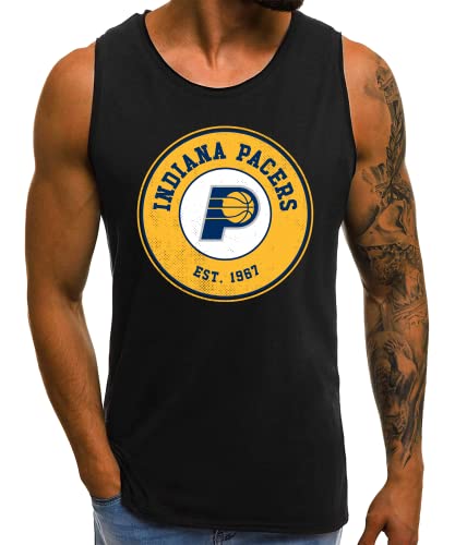 Quattro Formatee Indiana Pacers - Basketball NBA Team Basketballer Trikot für Fans| Männer Tank Top | Schwarz | S von Quattro Formatee