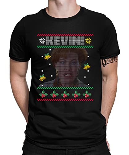 Quattro Formatee Kevin allein zu Haus - Weihnachten Ugly Christmas Familien Set Weihnachtsshirt Herren Männer T-Shirt von Quattro Formatee