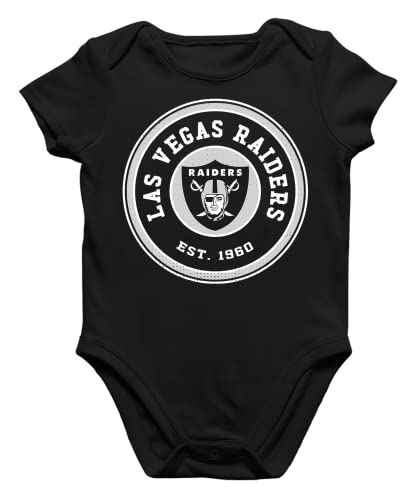 Quattro Formatee Las Vegas Raiders - American Football NFL Team Super Bowl Playoffs Kurzarm Baby Body Einzelteiler Strampler von Quattro Formatee