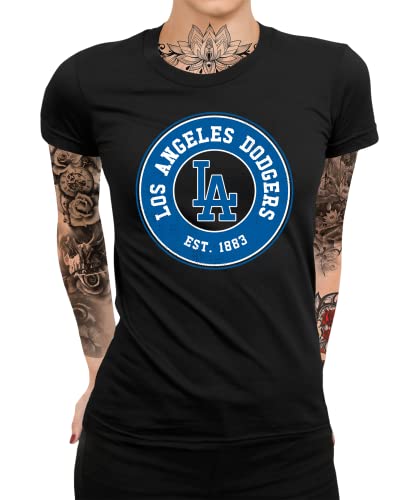 Quattro Formatee Los Angeles Dodgers - Baseball Sport MLB Mannschaft Team Frauen Damen T-Shirt von Quattro Formatee