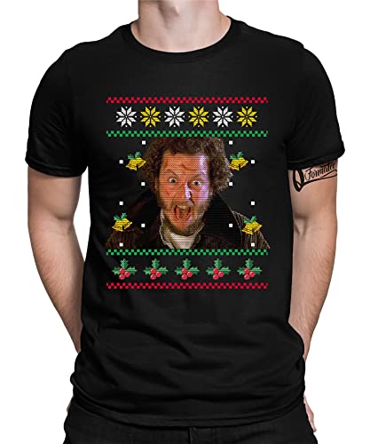 Quattro Formatee Marv - Kevin Allein zu Haus Weihnachten Familien Set Weihnachtsshirt Herren Männer T-Shirt von Quattro Formatee