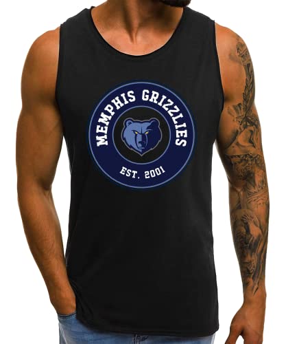 Quattro Formatee Memphis Grizzlies - Basketball NBA Team Basketballer Trikot für Fans| Männer Tank Top | Schwarz | 3XL von Quattro Formatee