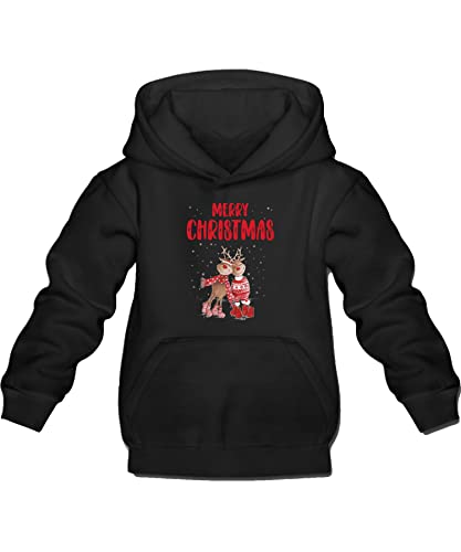 Quattro Formatee Merry Christmas Rentier Paar - Weihnachten X-Mas Weihnachtsoutfit Familien Set Weihnachtspullover Kinder Pullover Sweatshirt von Quattro Formatee