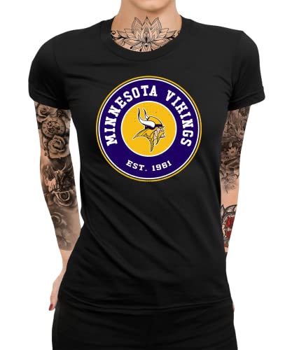 Quattro Formatee Minnesota Vikings - American Football Super Bowl Playoffs NFL Fans Frauen Damen T-Shirt von Quattro Formatee