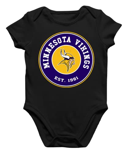 Quattro Formatee Minnesota Vikings - American Football Super Bowl Playoffs NFL Fans Kurzarm Baby Body Einzelteiler Strampler von Quattro Formatee