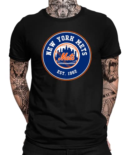 Quattro Formatee New York Mets - Baseball Sport MLB Mannschaft Team Herren Männer T-Shirt von Quattro Formatee