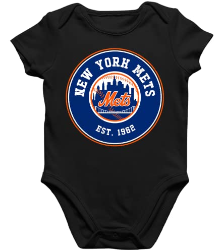 Quattro Formatee New York Mets - Baseball Sport MLB Mannschaft Team Kurzarm Baby Body Einzelteiler Strampler von Quattro Formatee