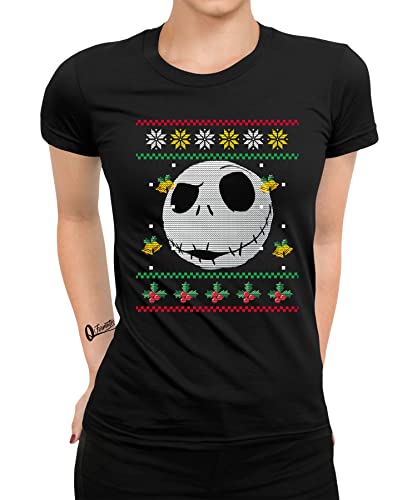 Quattro Formatee Nightmare Before Christmas - Weihnachten Familien Set Weihnachtsshirt Frauen Damen T-Shirt von Quattro Formatee