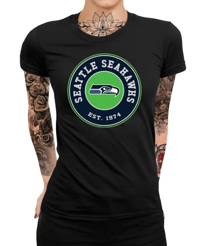 Quattro Formatee Seattle Seahawks - American Football Super Bowl Playoffs NFL Fans Frauen Damen T-Shirt von Quattro Formatee