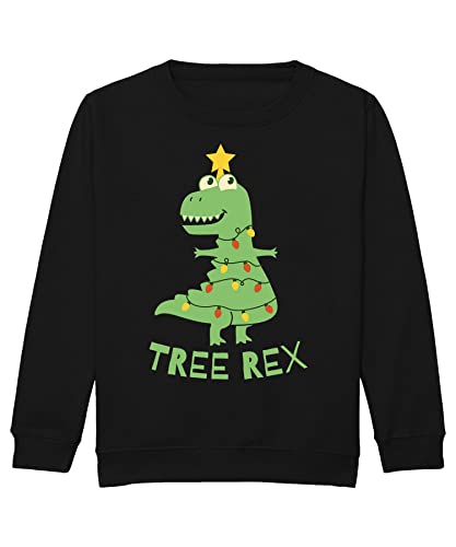 Quattro Formatee Tree Rex Dino - Weihnachten X-Mas Weihnachtsoutfit Familien Set Weihnachtspullover Kinder Pullover Sweatshirt von Quattro Formatee