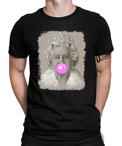 Queen Elizabeth II Herren & Damen T-Shirt | Schwarz | L von Quattro Formatee