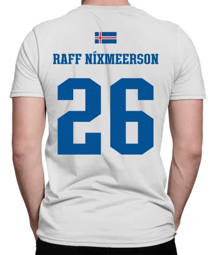 Raff Nixmeerson 26 - Island Gruppen Karneval Bulgarien Sauf Trikot Party Namen Herren Men T-Shirt | Weiß | L von Quattro Formatee