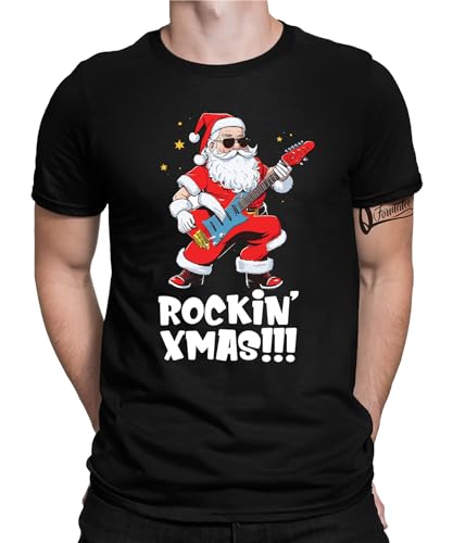Rockin Xmas Weihnachtsmann - Weihnachten X-Mas Christmas Herren Männer T-Shirt von Quattro Formatee