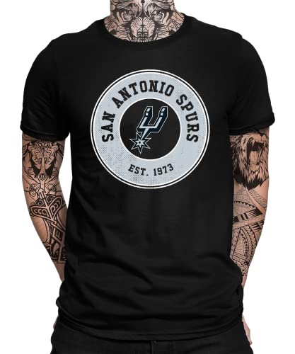 San Antonio Spurs - Basketball Spieler Sport Team NBA Trikot für Fans Herren Männer T-Shirt | Schwarz | L von Quattro Formatee