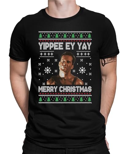 Stirb Langsam Merry Christmas Bruce Willis - Weihnachten X-Mas Ugly Christmas Herren Männer T-Shirt von Quattro Formatee