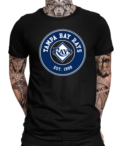 Tampa Bay Rays - Baseball Team MLB Mannschaft Herren Männer T-Shirt | Schwarz | L von Quattro Formatee