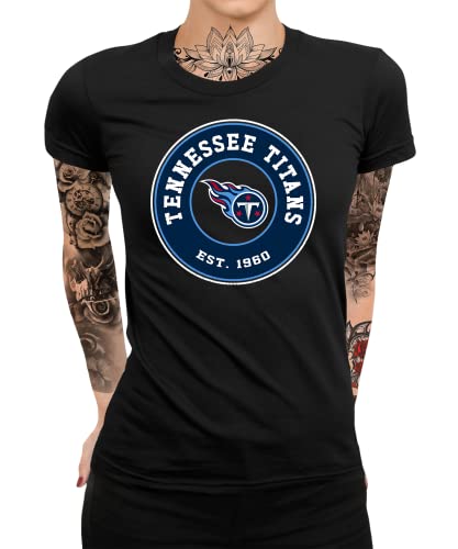 Tennessee Titans - American Football Team NFL Super Bowl Frauen Damen T-Shirt | Schwarz | S von Quattro Formatee