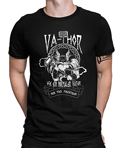 Va-Thor Vater Wikinger Papa Valhalla - Papa Vatertag Vatertagsgeschenk Vater Herren Männer T-Shirt von Quattro Formatee