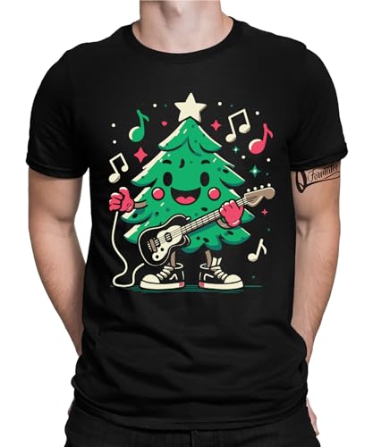 Weihnachtsbaum E-Gitarre - Weihnachten X-Mas Herren Männer T-Shirt von Quattro Formatee