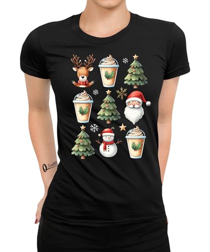 Weihnachtsbaum Weihnachtsmann - Weihnachten Nikolaus Frauen Damen T-Shirt von Quattro Formatee