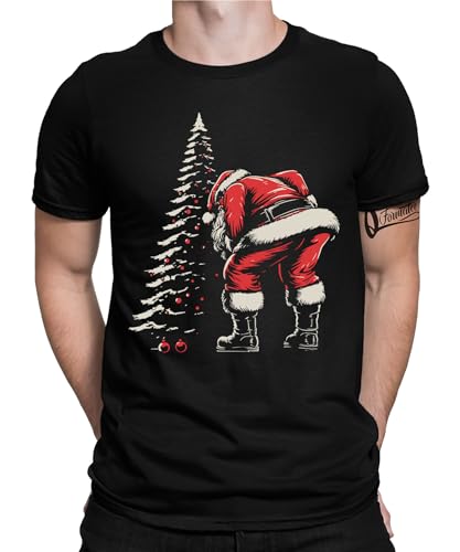 Weihnachtsbaum Weihnachtsmann - Weihnachten X-Mas Herren Männer T-Shirt von Quattro Formatee