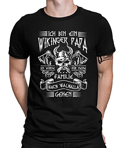 Wikinger Papa Walhalla - Papa Vatertag Vatertagsgeschenk Vater Herren Männer T-Shirt von Quattro Formatee