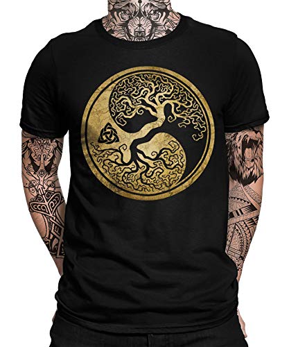 Wikinger Viking Valhalla Odin Thor Nordmann Wolf Nordische Mythologie Skal Norse Herren Männer T-Shirt von Quattro Formatee