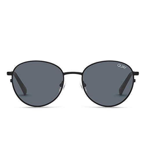 Quay Australia CRAZY LOVE Women's Sunglasses Classic Round - Black/Smoke von Quay Australia