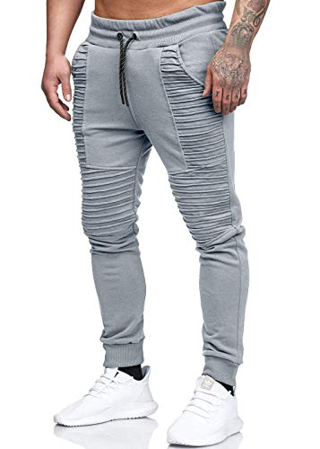 Quceyu Herren Jogginghose Sporthose Fitness Sport Slim Fit Hose Casual Hose (Hellgrau, Large) von Quceyui